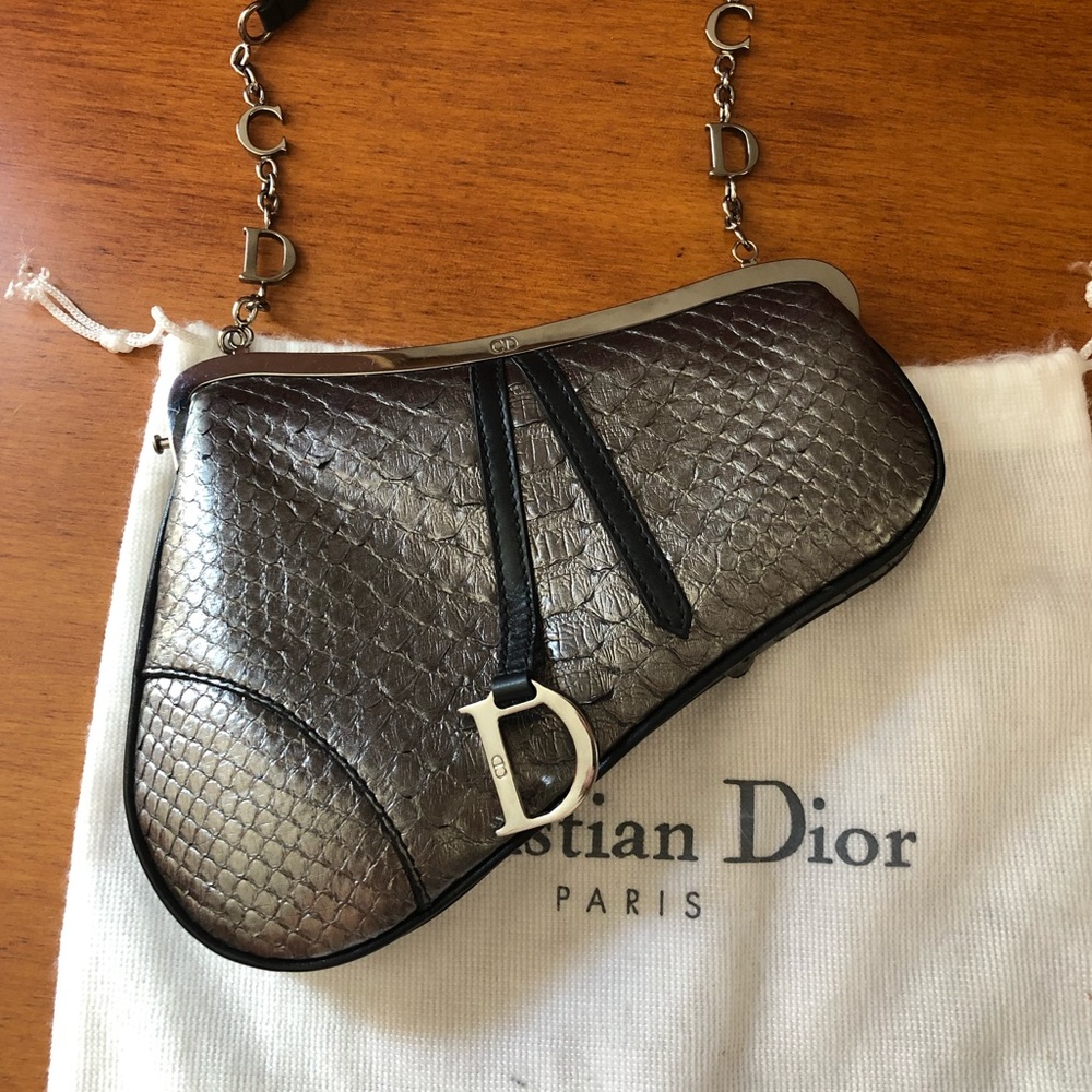 Small Christian Dior python bag